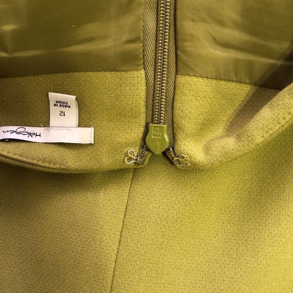 Nordstrom Halogen green mid length skirt.  Fully lined.  Size 12 - Picture 6 of 9